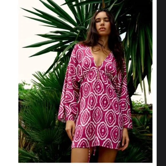 Zara Pink and White dress - Picture 1 of 5